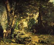Gustave Courbet A Thicket of Deer at the Stream of Plaisir-Fontaine oil painting picture wholesale